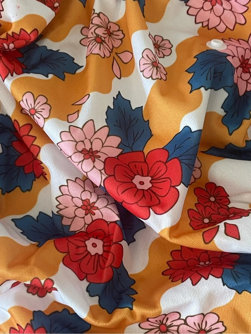 ALVABABY…..Reusable Diaper Cover in Blue with Fruit & Floral Prints